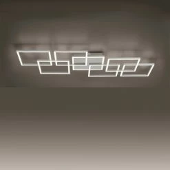 Paul Neuhaus Q-Serie Paul Neuhaus Q-INIGO Deckenleuchte LED Stahl geb&uuml;rstet, 7-flammig, Fernbedienung -LED Leuchten Verkäufe paul neuhaus q inigo deckenleuchte 6014 55 5