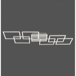 Paul Neuhaus Q-Serie Paul Neuhaus Q-INIGO Deckenleuchte LED Stahl geb&uuml;rstet, 7-flammig, Fernbedienung -LED Leuchten Verkäufe paul neuhaus q inigo deckenleuchte 6014 55 8