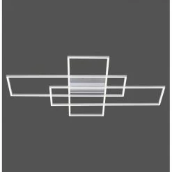 Paul Neuhaus Q-Serie Paul Neuhaus Q-INIGO Deckenleuchte LED Nickel-Matt, 3-flammig, Fernbedienung -LED Leuchten Verkäufe paul neuhaus q inigo deckenleuchte 8195 55 3