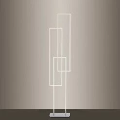 Paul Neuhaus Q-Serie Paul Neuhaus Q-INIGO Stehleuchte LED Stahl geb&uuml;rstet, 3-flammig, Fernbedienung -LED Leuchten Verkäufe paul neuhaus q inigo stehleuchte 595 55 6