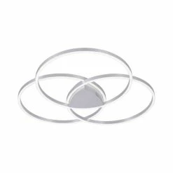 Paul Neuhaus Q-Serie Paul Neuhaus Q-KATE Deckenleuchte LED Silber, 3-flammig, Fernbedienung -LED Leuchten Verkäufe paul neuhaus q kate deckenleuchte 6579 95 5