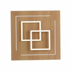 Paul Neuhaus Q-Serie Paul Neuhaus Q-LINEA Deckenleuchte LED Holz hell, 4-flammig, Fernbedienung -LED Leuchten Verkäufe paul neuhaus q linea deckenleuchte 8180 79 3