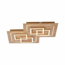 Paul Neuhaus Q-Serie Paul Neuhaus Q-LINEA Deckenleuchte LED Holz hell, 8-flammig, Fernbedienung