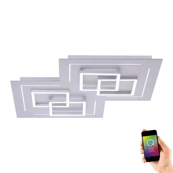 Paul Neuhaus Q-Serie Paul Neuhaus Q-LINEA Deckenleuchte LED Nickel-Matt, 8-flammig, Fernbedienung 1 Paul Neuhaus Q-Serie Paul Neuhaus Q-LINEA Deckenleuchte LED Nickel-Matt, 8-flammig, Fernbedienung