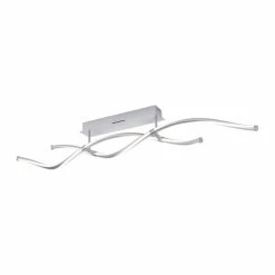 Paul Neuhaus Q-Serie Paul Neuhaus Q-MALINA Deckenleuchte LED Edelstahl, 2-flammig, Fernbedienung -LED Leuchten Verkäufe paul neuhaus q malina deckenleuchte 6339 55 3