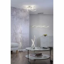 Paul Neuhaus Q-Serie Paul Neuhaus Q-MALINA Deckenleuchte LED Nickel-Matt, 4-flammig, Fernbedienung -LED Leuchten Verkäufe paul neuhaus q malina deckenleuchte 6539 55 5