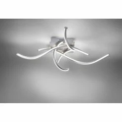 Paul Neuhaus Q-Serie Paul Neuhaus Q-MALINA Deckenleuchte LED Nickel-Matt, 4-flammig, Fernbedienung -LED Leuchten Verkäufe paul neuhaus q malina deckenleuchte 6539 55 8