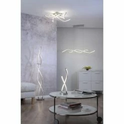 Paul Neuhaus Q-Serie Paul Neuhaus Q-MALINA Stehleuchte LED Edelstahl, 2-flammig, Fernbedienung -LED Leuchten Verkäufe paul neuhaus q malina stehleuchte 439 55 7