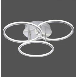 Paul Neuhaus Q-Serie Paul Neuhaus Q-NEVIO Deckenleuchte LED Nickel-Matt, 3-flammig, Fernbedienung -LED Leuchten Verkäufe paul neuhaus q nevio deckenleuchte 8281 55 4