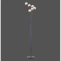 Paul Neuhaus Leuchten Paul Neuhaus WIDOW Stehleuchte LED Nickel-Matt, Schwarz, 6-flammig