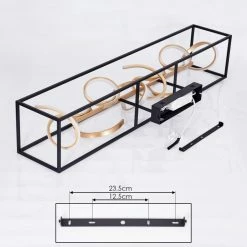 Hofstein Pericos Deckenleuchte LED Schwarz, Gold, 4-flammig -LED Leuchten Verkäufe pericos deckenleuchte h3375464 4