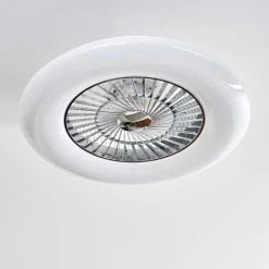 Hofstein Petrovac Deckenventilator LED Chrom, Weiß, 1-flammig, Fernbedienung -LED Leuchten Verkäufe petrovac deckenventilator h3334966 4