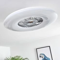 Hofstein Petrovac Deckenventilator LED Chrom, Weiß, 1-flammig, Fernbedienung -LED Leuchten Verkäufe petrovac deckenventilator h3334980 4