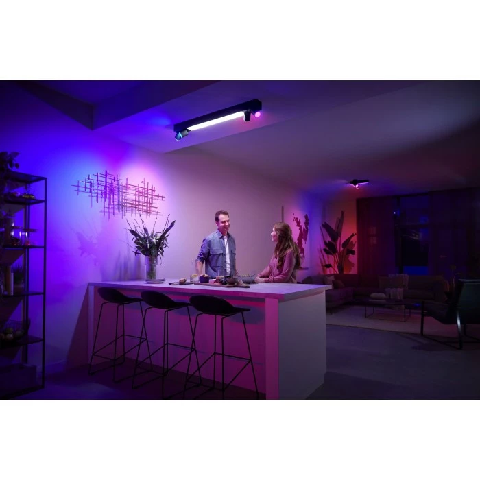 Philips Leuchten Philips HUE Centris Deckenleuchte LED Schwarz, 1-flammig, Farbwechsler 1 Philips Leuchten Philips HUE Centris Deckenleuchte LED Schwarz, 1-flammig, Farbwechsler