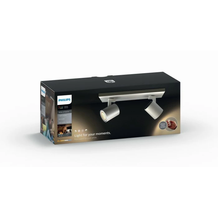 Philips Leuchten Philips Hue White Ambiance Runner Deckenspot Basis-Set LED Weiß, 2-flammig, Fernbedienung 7 Philips Leuchten Philips Hue White Ambiance Runner Deckenspot Basis-Set LED Weiß, 2-flammig, Fernbedienung – Bild 7