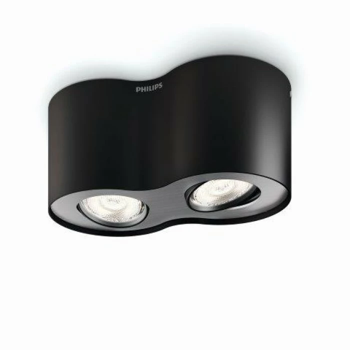 Philips Leuchten Philips Phase Deckenleuchte LED Schwarz, 2-flammig 1 Philips Leuchten Philips Phase Deckenleuchte LED Schwarz, 2-flammig