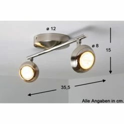 Philips Leuchten Philips SEPIA Aufbauspot LED Chrom, Schwarz, 2-flammig -LED Leuchten Verkäufe philips sepia aufbauspot 571721716 do1 2