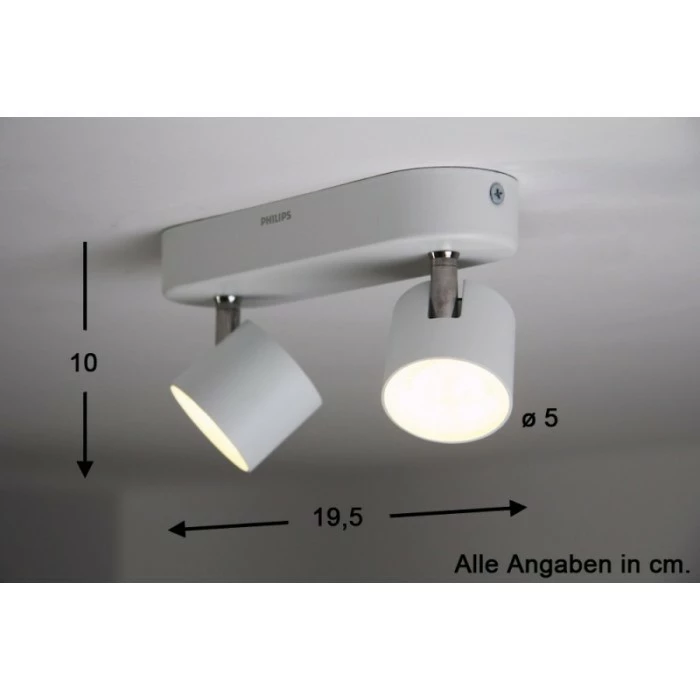 Philips Leuchten Philips STAR Aufbauspot LED Weiß, 2-flammig 3 Philips Leuchten Philips STAR Aufbauspot LED Weiß, 2-flammig – Bild 3