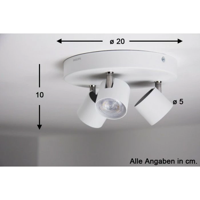 Philips Leuchten Philips STAR Aufbauspot LED Weiß, 3-flammig 2 Philips Leuchten Philips STAR Aufbauspot LED Weiß, 3-flammig – Bild 2