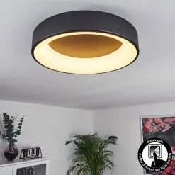 Hofstein Pine Deckenleuchte LED Schwarz, 1-flammig