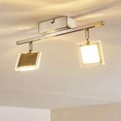 Hofstein Piney Deckenleuchte LED Nickel-Matt, 2-flammig -LED Leuchten Verkäufe piney deckenleuchte h3157084 do1 11