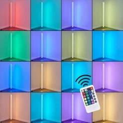 Hofstein Pipe RGB Stehlampe LED Nickel-Matt, 1-flammig, Fernbedienung, Farbwechsler -LED Leuchten Verkäufe pipe rgb stehlampe h3266038 do4 2