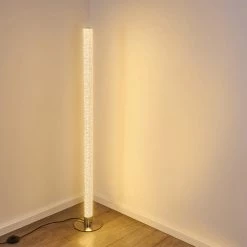 Hofstein Pipe RGB Stehlampe LED Nickel-Matt, 1-flammig, Fernbedienung, Farbwechsler -LED Leuchten Verkäufe pipe rgb stehlampe h3266038 do4 22