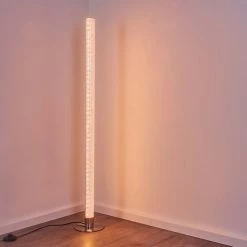 Hofstein Pipe RGB Stehlampe LED Nickel-Matt, 1-flammig, Fernbedienung, Farbwechsler -LED Leuchten Verkäufe pipe rgb stehlampe h3266038 do4 29