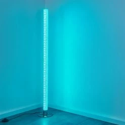 Hofstein Pipe RGB Stehlampe LED Nickel-Matt, 1-flammig, Fernbedienung, Farbwechsler -LED Leuchten Verkäufe pipe rgb stehlampe h3266038 do4 7