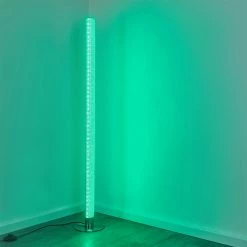 Hofstein Pipe RGB Stehlampe LED Nickel-Matt, 1-flammig, Fernbedienung, Farbwechsler -LED Leuchten Verkäufe pipe rgb stehlampe h3266038 do4 8