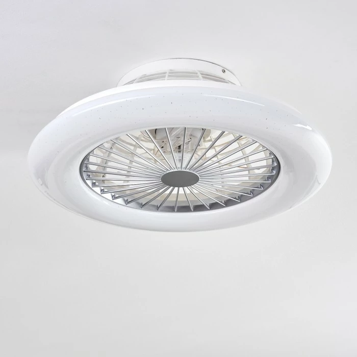 Hofstein Piraeus Deckenventilator LED Weiß, Titan, 1-flammig, Fernbedienung 5 Hofstein Piraeus Deckenventilator LED Weiß, Titan, 1-flammig, Fernbedienung – Bild 5