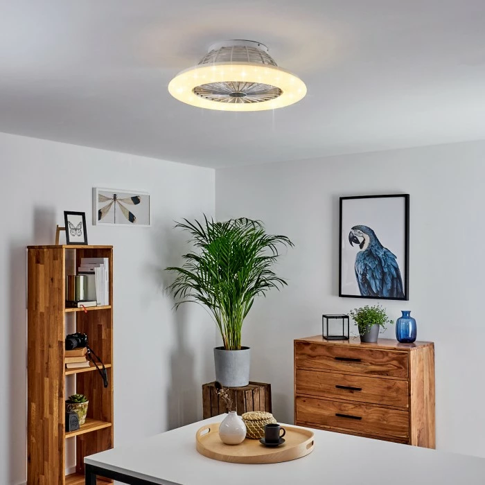 Hofstein Piraeus Deckenventilator LED Weiß, Titan, 1-flammig, Fernbedienung 9 Hofstein Piraeus Deckenventilator LED Weiß, Titan, 1-flammig, Fernbedienung – Bild 9