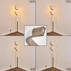 Hofstein Pitasch Stehleuchte LED Nickel-Matt, 1-flammig -LED Leuchten Verkäufe pitasch stehleuchte h3299104 do1 3