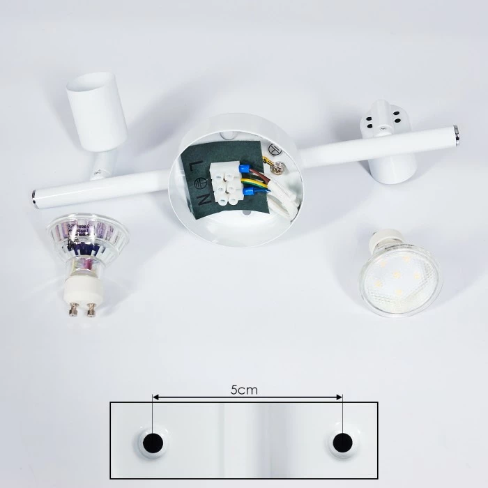 Hofstein Planes Deckenleuchte LED Weiß, 2-flammig 5 Hofstein Planes Deckenleuchte LED Weiß, 2-flammig – Bild 5