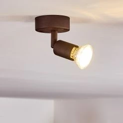 Hofstein Planes Deckenleuchte LED Rostfarben, 1-flammig