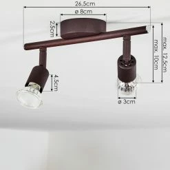Hofstein Planes Deckenleuchte LED Rostfarben, 2-flammig -LED Leuchten Verkäufe planes deckenleuchte h3396513 3