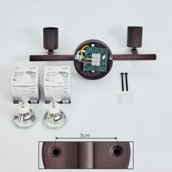 Hofstein Planes Deckenleuchte LED Rostfarben, 2-flammig -LED Leuchten Verkäufe planes deckenleuchte h3396513 4