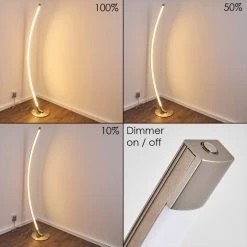 Hofstein Playa Stehleuchte LED Nickel-Matt, 1-flammig -LED Leuchten Verkäufe playa stehleuchte h3268438 do1 5