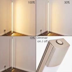 Hofstein Playa Stehleuchte LED Nickel-Matt, 1-flammig -LED Leuchten Verkäufe playa stehleuchte h3268797 do1 3