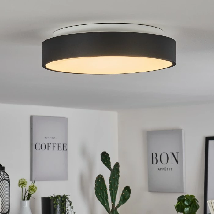 Hofstein Playas Deckenleuchte LED Schwarz, Weiß, 1-flammig 9 Hofstein Playas Deckenleuchte LED Schwarz, Weiß, 1-flammig – Bild 9