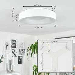 Hofstein Playas Deckenleuchte LED Weiß, 1-flammig -LED Leuchten Verkäufe playas deckenleuchte h3551318 3