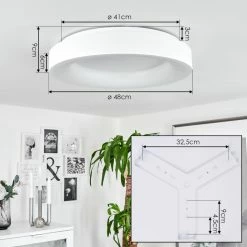 Hofstein Playas Deckenleuchte LED Weiß, 1-flammig -LED Leuchten Verkäufe playas deckenleuchte h3551356 3