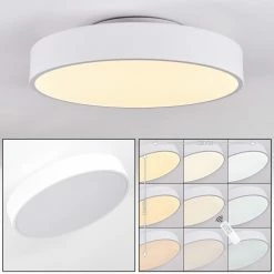 Hofstein Plovdiv Deckenleuchte LED Weiß, 1-flammig, Fernbedienung