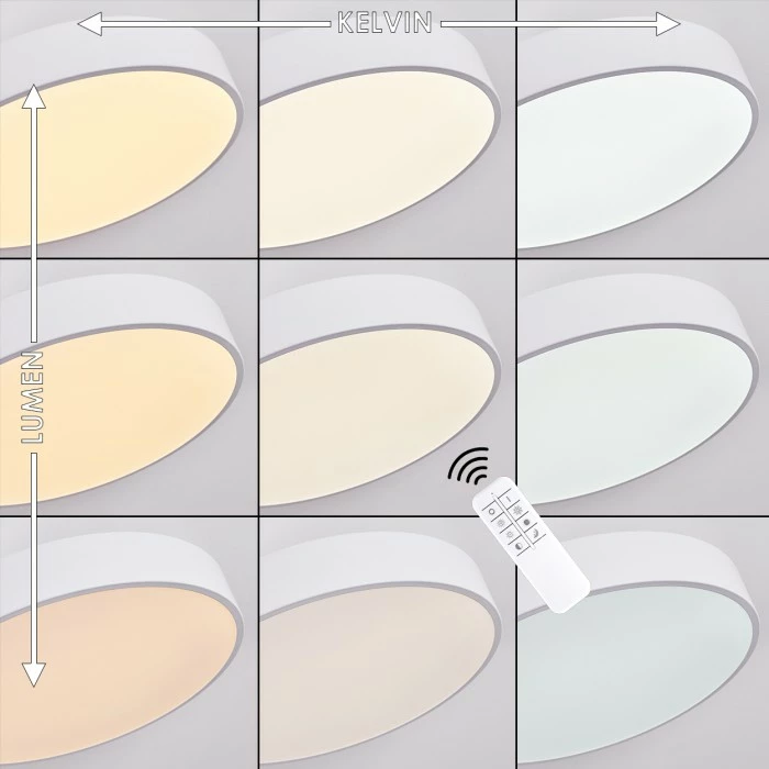 Hofstein Plovdiv Deckenleuchte LED Weiß, 1-flammig, Fernbedienung 3 Hofstein Plovdiv Deckenleuchte LED Weiß, 1-flammig, Fernbedienung – Bild 3