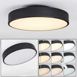 Hofstein Plovdiv Deckenleuchte LED Schwarz, 1-flammig, Fernbedienung