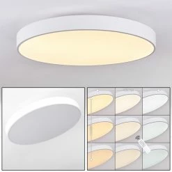 Hofstein Plovdiv Deckenleuchte LED Weiß, 1-flammig, Fernbedienung