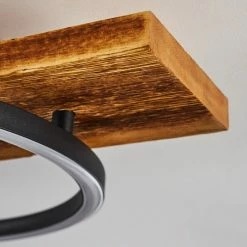 Hofstein Pompu Deckenleuchte LED Schwarz, Holz dunkel, 1-flammig -LED Leuchten Verkäufe pompu deckenleuchte h3392263 2