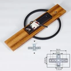 Hofstein Pompu Deckenleuchte LED Schwarz, Holz dunkel, 1-flammig -LED Leuchten Verkäufe pompu deckenleuchte h3392263 4