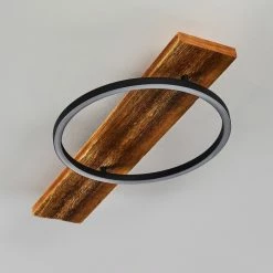 Hofstein Pompu Deckenleuchte LED Schwarz, Holz dunkel, 1-flammig -LED Leuchten Verkäufe pompu deckenleuchte h3392263 7