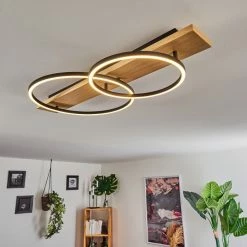 Hofstein Pompu Deckenleuchte LED Schwarz, Holz hell, 2-flammig 19 Hofstein Pompu Deckenleuchte LED Schwarz, Holz hell, 2-flammig -LED Leuchten Verkäufe pompu deckenleuchte h3392331 8